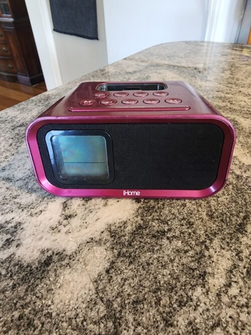 iHome Ih22 Alarm Clock Pink Speaker System for Ipod/iphone