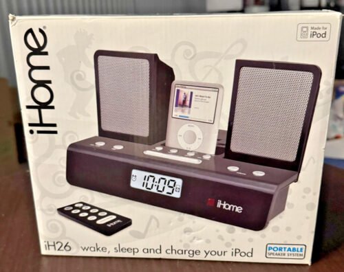iHome iH26 Portable iPod Speaker System w/ Alarm Clock & Remote