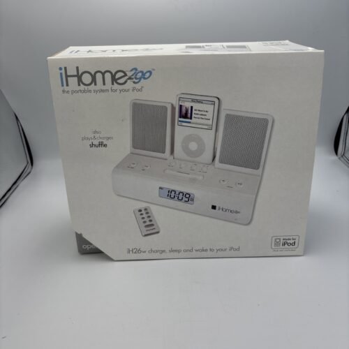 iHome iH26 Portable iPod Speaker System w/ Alarm Clock & Remote New