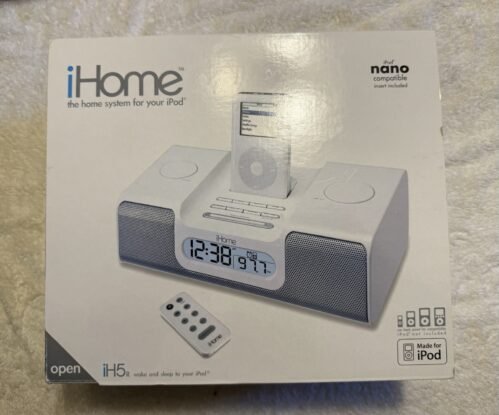 iHome Ih5 Alarm Clock Radio Apple iPod Home System New Open Box