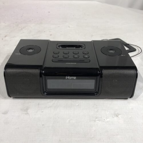 iHome (iH9) Black Ipod Speaker Dock Dual Alarm Clock Radio