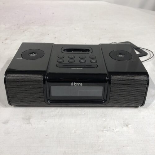 iHome (iH9) Black Ipod Speaker Dock Dual Alarm Clock Radio