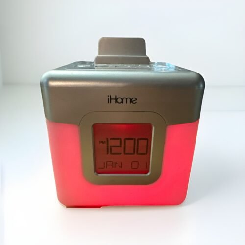 iHome IHM28WC Color Changing Alarm Clock FM Radio/built in Aux w/ USB Charging
