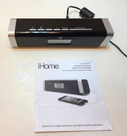 IHOME IHM45 Alarm Clock Speaker Wake & Sleep Charger Included
