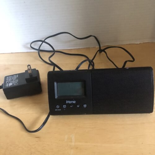 iHome iHM46 Portable USB Charging Dual Alarm Clock Speaker