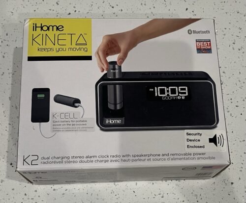 iHome Ikn95 Kineta Dual Charging Stereo Alarm Clock - Bluetooth