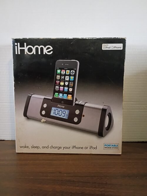IHOME IP16 PORTABLE CHARGER, ALARM CLOCK , SPEAKER SYSTEM