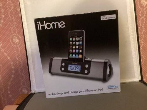 IHOME IP16 PORTABLE CHARGER, ALARM CLOCK , SPEAKER SYSTEM