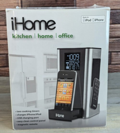 iHome iP39 Ipod Iphone Dock Kitchen Timer Alarm Clock Radio Speaker System Radio