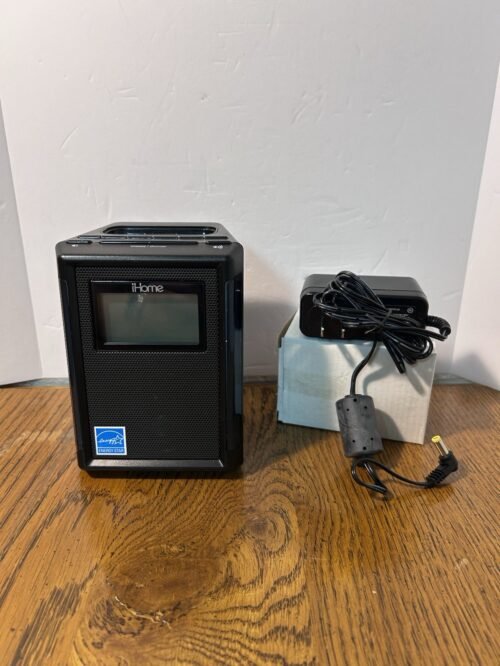 iHome iP40 Docking Alarm Clock Radio Black For iPhone Or iPod Tested Works