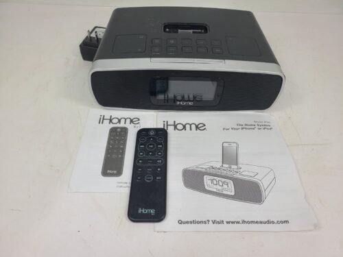 iHome iP90 Dual Alarm Clock Radio, AM/FM iPod iPhone Docking Station (TESTED)