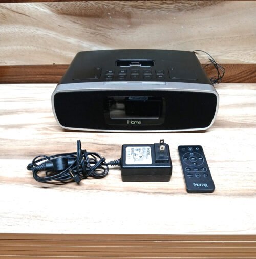 iHome iP92 Dual Alarm Clock Radio for iPhone / iPod with Power Cord & Remote