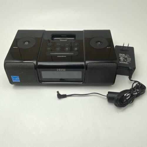iHome iP9 Speaker Dock with Clock Radio and Alarm Clock for iPod and iPhone Read