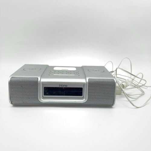 iHome IP9 Speaker Dock With Clock Radio for iPod and iPhone Silver - NO REMOTE