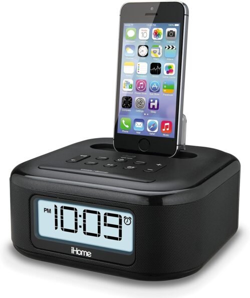 iHome IPL23 LIGHTNING DOCK -FM RADIO ALARM Black