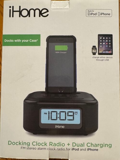 iHome IPL23 Stereo FM Clock Radio w/ Lightning Dock