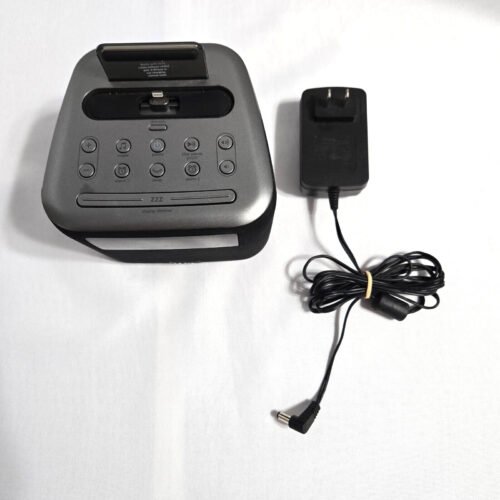 iHome iPL24 Lightning iPhone/iPod Dock Alarm Clock w/power cord NO antenna Work