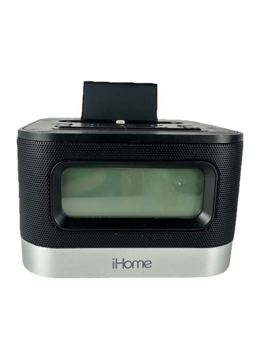 iHome iPL8 Stereo FM Clock Radio with Lightning Dock for iPhone/iPod - Black