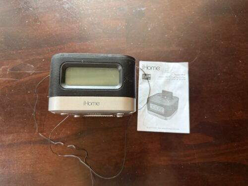 iHome iPL8 Stereo FM Clock Radio with Lightning Dock for iPhone/iPod Black