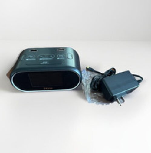 Ihome LCD Triple Display Alarm Clock With Dual USB Charging HiH35B
