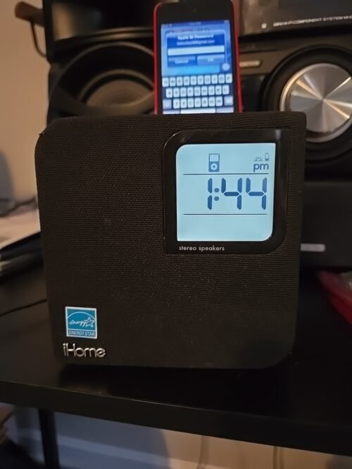 iHome Model iH120B Space Saving Dual Alarm Clock Stereo Speaker Dock Apple iPod