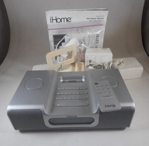 iHome Model iH8 Home Docking System For iPod Clock Radio Alarm Silver