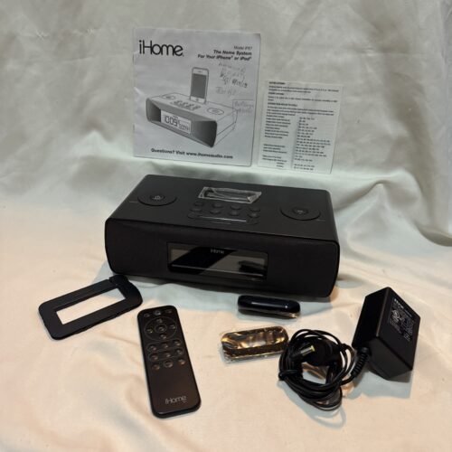 iHome model iP87 iPod radio alarm clock - black, 10"