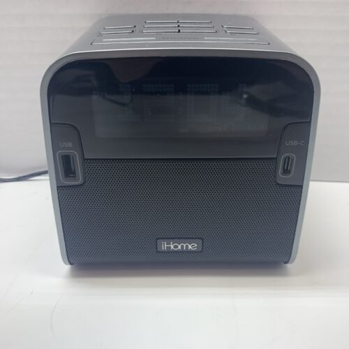 iHome NFC Bluetooth FM Clock Radio With Speakerphone USB-C Charging HBN22V2