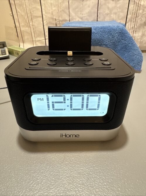 iHome Stereo FM Clock Radio With Lightning Dock for iPhone - iPL8BN