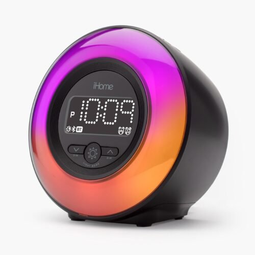 iHome Sunrise Alarm Clock Radio with Bluetooth Speaker and USB Charging