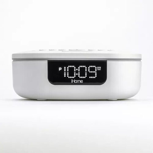 iHome UV-C Sanitizer with Bluetooth Speaker Dual USB Charging and Alarm Clock