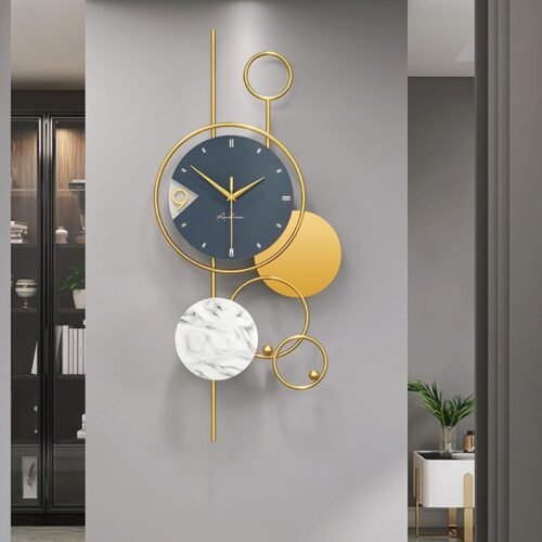 IIFL Large Wall Clock Modern Wall Clocks for Living Room Decor Metal Wall Clo...