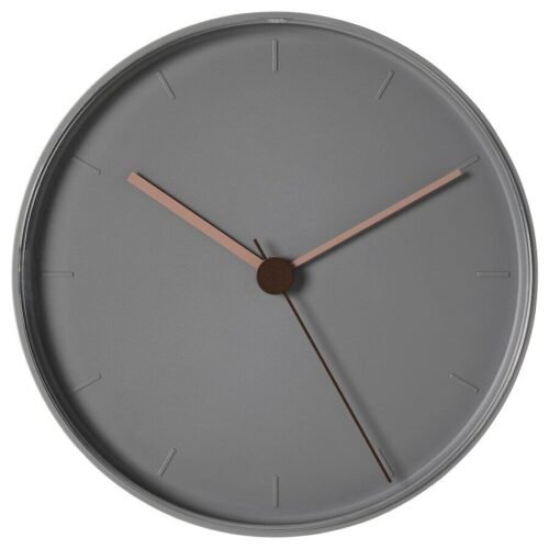 IKEA BONDTOLVAN Wall Clock Gray-pink 9 ¾" 005.110.15