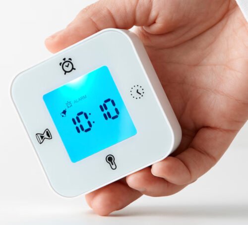 IKEA KLOCKIS Clock/thermometer/alarm/timer White 2 ¾x2 ¾" - NEW - 802.770.04