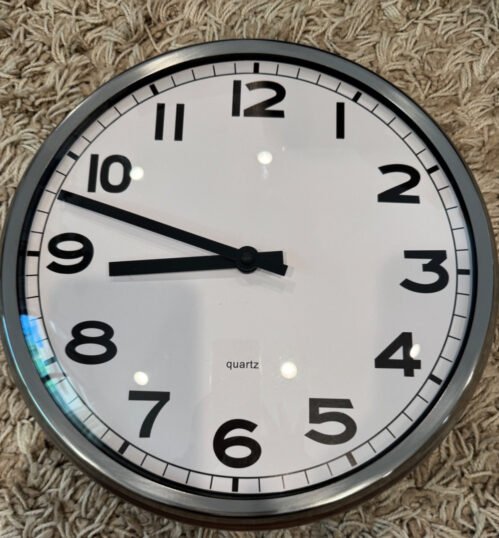 IKEA Stainless Steel Silent Movement Wall Clock 12" 1 AA Battery NWOB