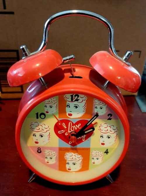 I Love Lucy 6" Lucy Faces 2006 Round Twinbell Alarm Clock ~ New Without Box