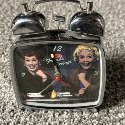 I Love Lucy Alarm Clock Friends Forever Lucy & Ethel Twin Bell Mechanical