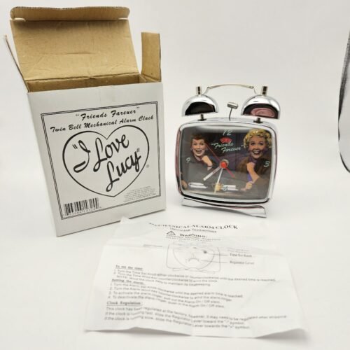 I Love Lucy Alarm Clock Friends Forever Lucy Ethel Twin Bell New in Box untested