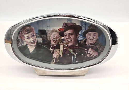 "I Love Lucy" Classic Alarm Clock Wind Up Table Top Oval California Here We Come