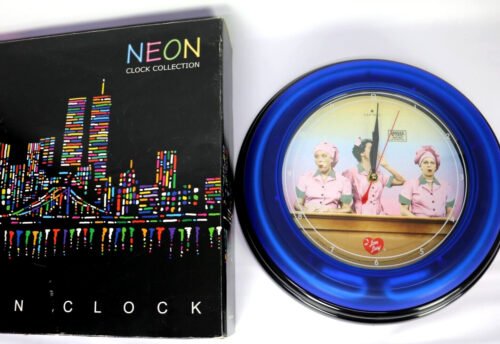 I LOVE LUCY Neon Wall Clock Lucille Ball 14" Neon Clock Collection New Open Box