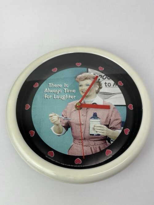 I Love Lucy Rare Round Wall Clock “There’s Always Time For Laughter”