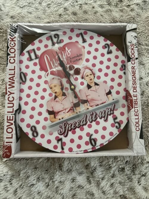 I love Lucy Wall Clock Chocolate Factory Speed It Up!