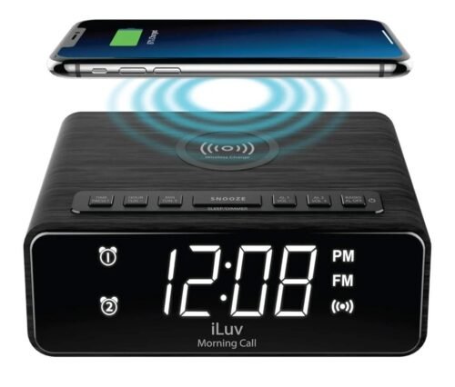 iLuv Alarm Clock with Wireless Charging & FM Radio - 2 Pack