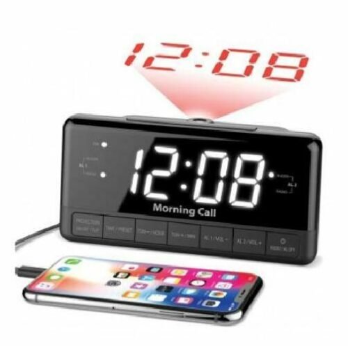 iLuv Morning Call 3 Projection FM Clock Radio Dual Alarm Phone Charging Port New