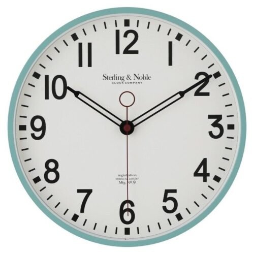 Indoor 11.5" Analog Wall Clock Schoolhouse Arabic Retro Standard Strong Green
