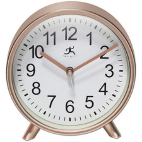 INFINITY INSTRUMENTS 15684CP-4360 Copper Tabletop Alarm Clock