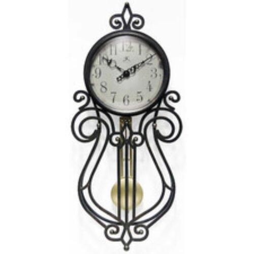 INFINITY INSTRUMENTS 20068AG-4420 Pendulum Wall Clock - 20" Tall x 9" Wide