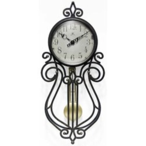 INFINITY INSTRUMENTS 20068AG-4420 Pendulum Wall Clock - 20" Tall x 9" Wide