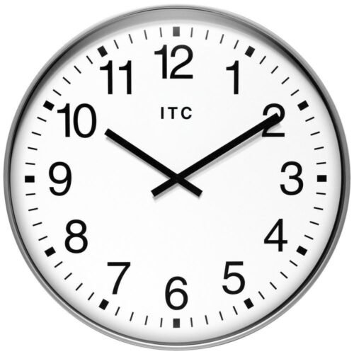 Infinity Instruments Business Clock Silver 19 in. Large Shatter-Resistant Cover