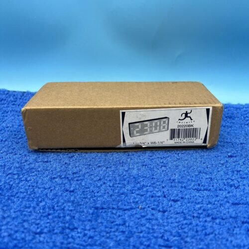 Infinity Instruments Digital Alarm Clock 6.25" x 2.25" (20220BK)